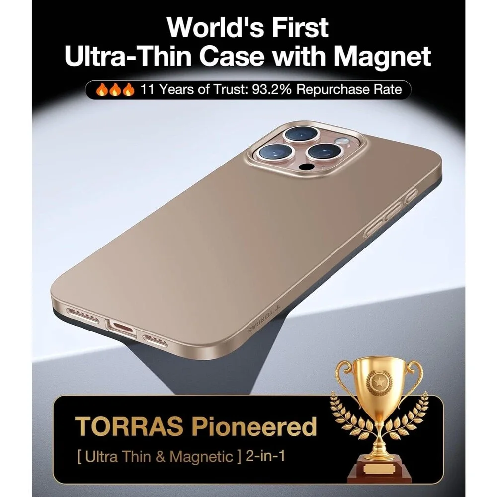 TORRAS Magnetic Slim Fit for iPhone 16 Pro Case 6.3